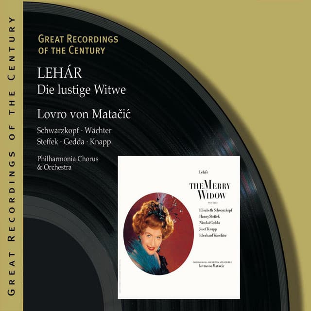 Die lustige Witwe (The Merry Widow) (2000 - Remaster): Rezitativ: Bitte noch, bitte noch (St.Brioche/Cascada/Hanna/Danilo/Zeta) cover art