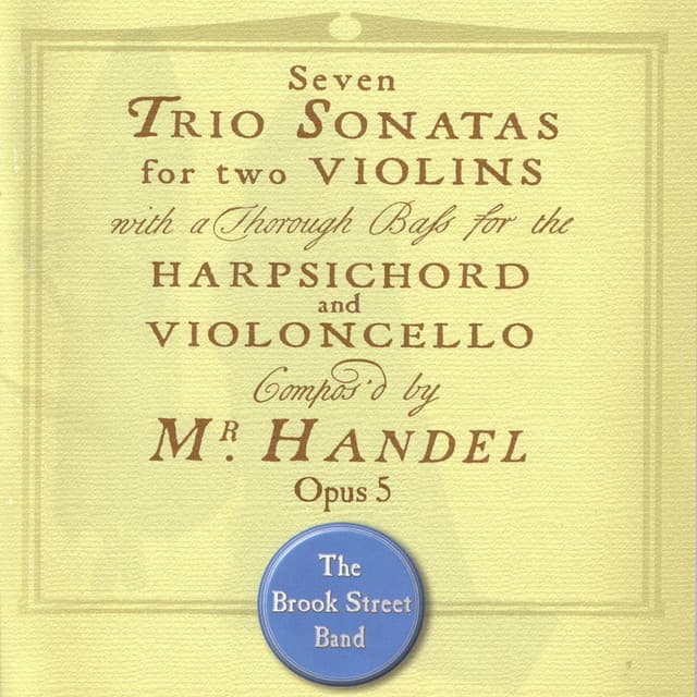 Handel: Trio Sonatas Op. 5 cover art