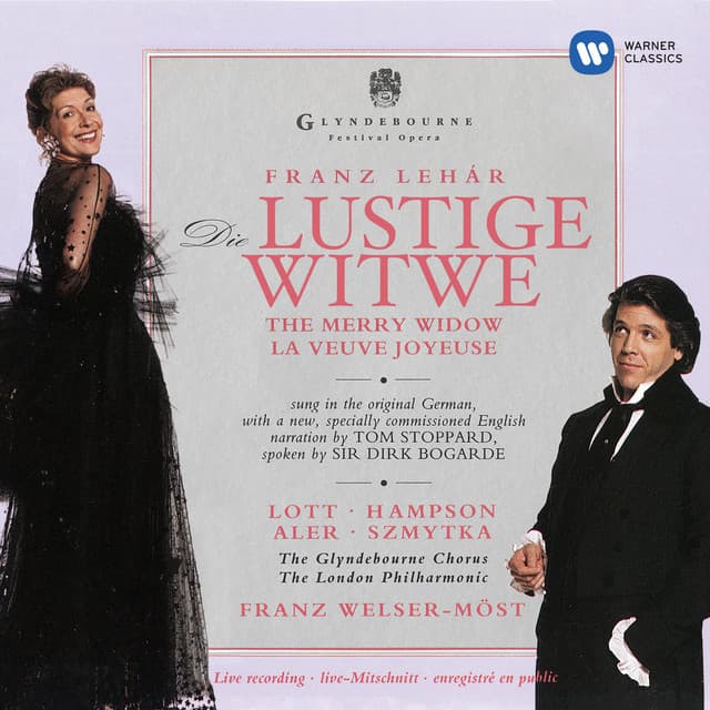 Lehár: The Merry Widow, Act II: Finale. "Ha! Ha! Wir fragen was man von uns will?" (Live at Royal Festival Hall, 1993) cover art