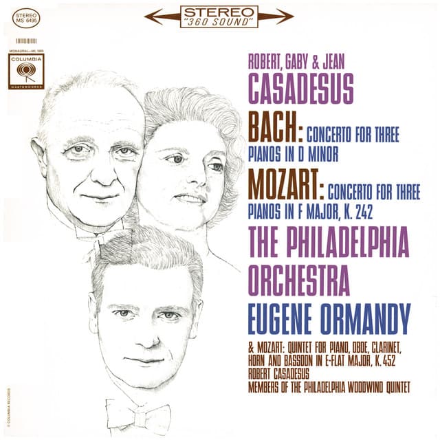 Mozart: Concerto for 3 Pianos & Quintet - Bach: Concerto for 3 Pianos (Remastered) cover art