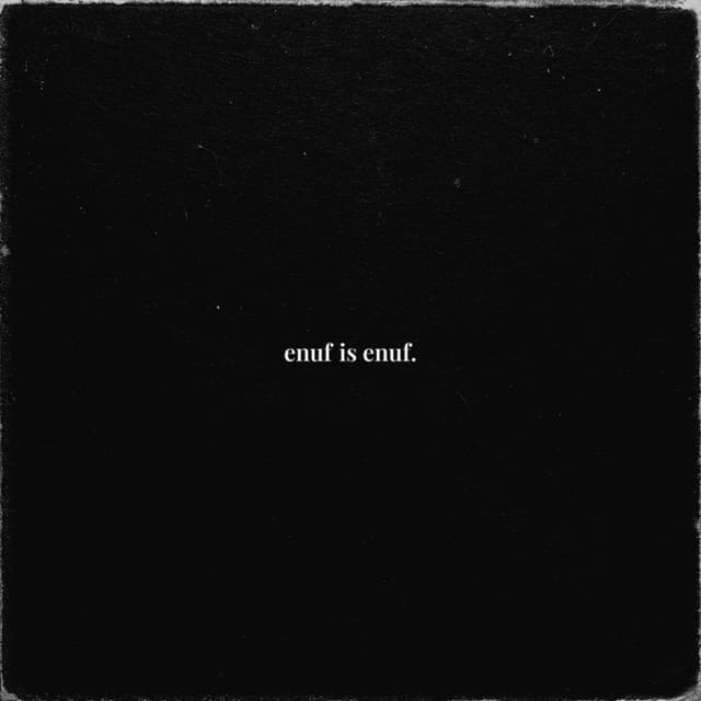 enuf is enuf. cover art