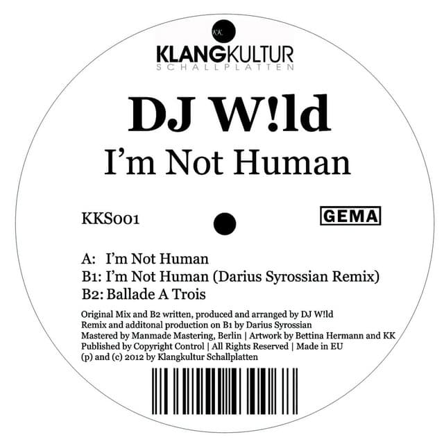 I'm Not Human - Darius Syrossian Remix cover art