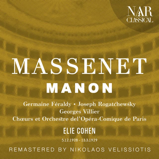 MASSENET: MANON cover art