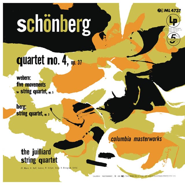 Schoenberg: String Quartet No. 4 - Webern: 5 Movements for String Quartet - Berg: String Quartet, Op. 3 (2021 Remastered Version) cover art