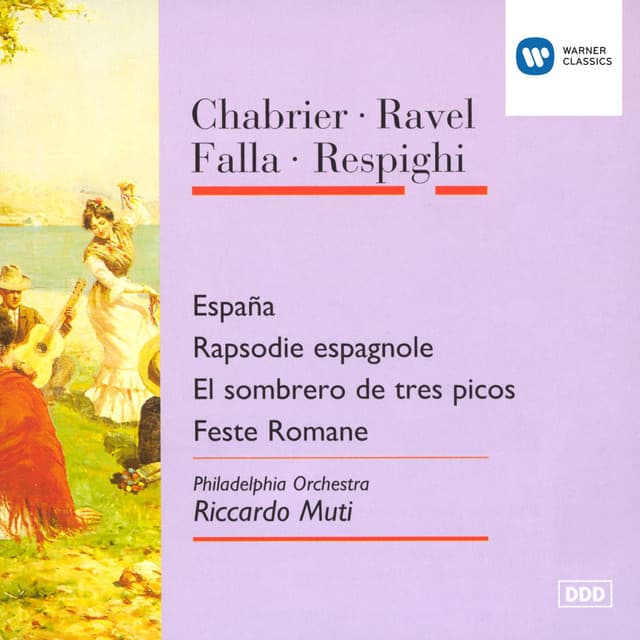 Chabrier: España - Ravel: Rapsodie espagnole - Falla: El sombrero de tres picos & Respighi: Feste Romane cover art