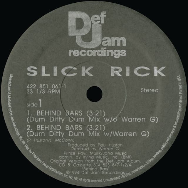 Behind Bars - Dum Ditty Dum Mix W/O Warren G cover art