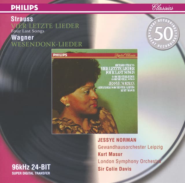 Strauss, R.: Vier letzte Lieder / Wagner: Wesendonk Lieder cover art