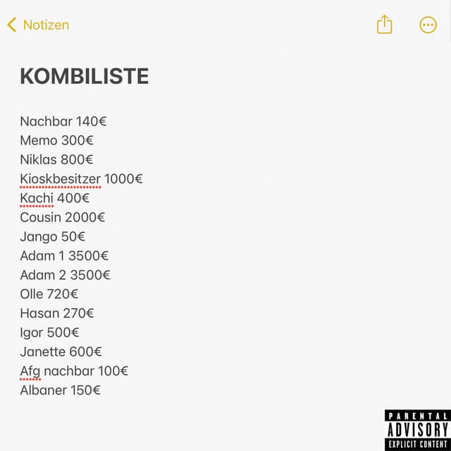 KOMBILISTE cover art