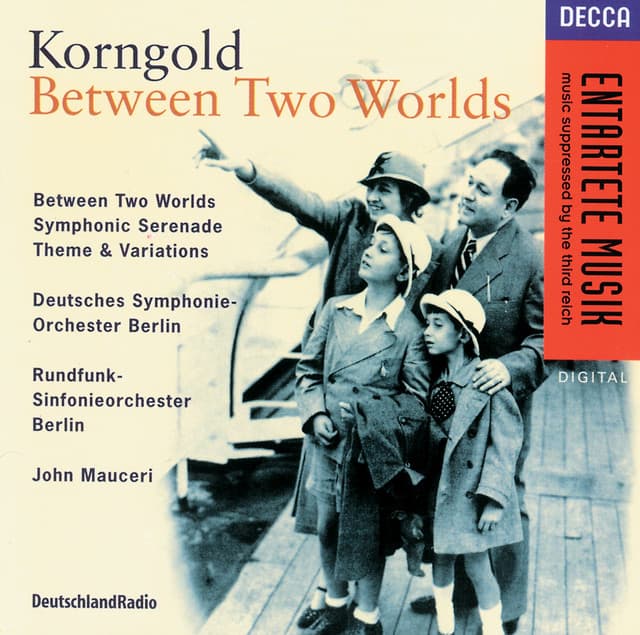 Korngold: Between Two Worlds/Symphonic Serenade/Theme & cover art