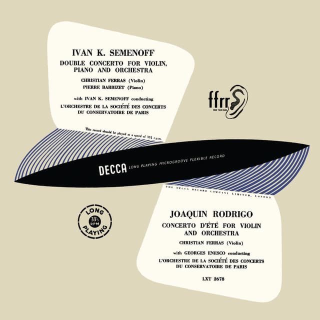 Rodrigo: Concierto de estío; Semenoff: Double Concerto (Christian Ferras Edition, Vol. 2) cover art