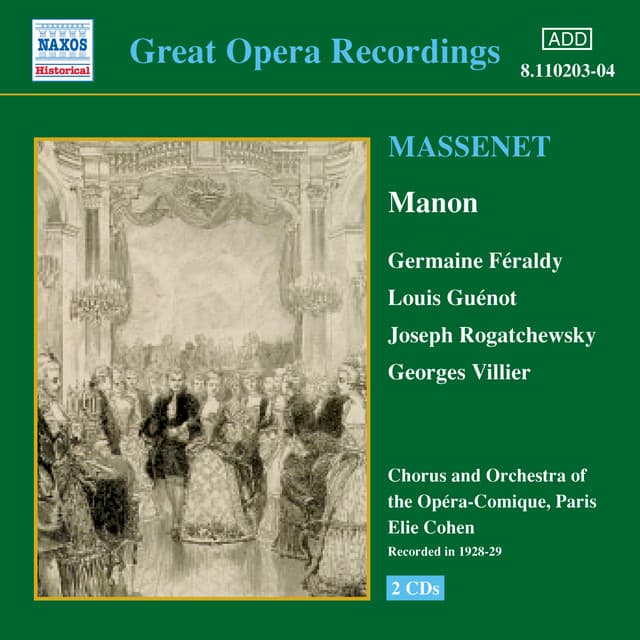 Manon, Act I: Je suis encore tout etourdie cover art